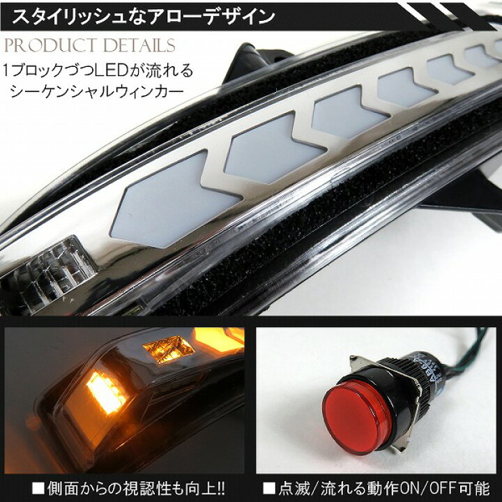 楽天市場】エブリイ ワゴン DA64W LEDドアミラーウインカー レンズ LED 