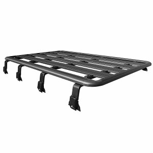 汎用 ルーフラック フラットタイプ アルミ製 ルーフキャリア ルーフラック ルーフバスケット ルーフ レインガーター Cタイプ オフロード ブラック ハイエース キャラバン レジアスエース 外