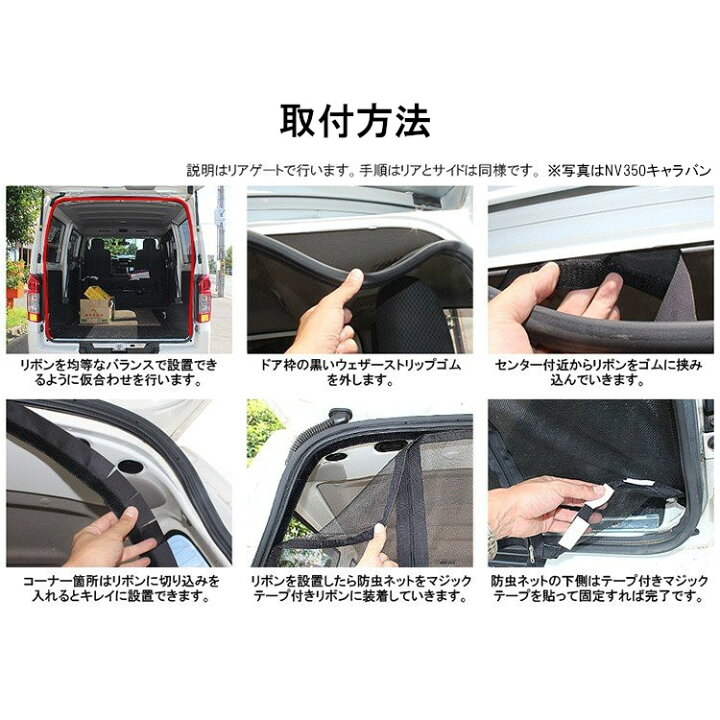 楽天市場】エブリイ バン エブリイワゴン DA17 リアゲート 防虫ネット 