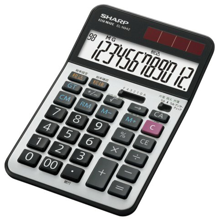 楽天市場】【新品】 シャープ EL-G37 学校用電卓 12桁 早打ち機能（2  