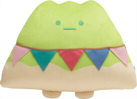 【中古】【非常に良い】サンエックス すみっコぐらし かわうそとすみっコキャンプ スーパーもーちもちクッション やま(なつやま) MY62701