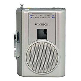 【中古】WINTECH テープレコーダー 外部マイク付属/カセット再生・録音対応/AMFMラジオ機能付/FMワイドバンド対応 シルバー PCT-02RM w17b8b5