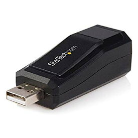 【中古】【非常に良い】StarTech.com USB 2.0接続コンパクト有線LANアダプタ ブラックUSB2106S 2mvetro