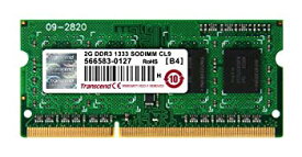 【中古】【非常に良い】Transcend ノートPC用メモリ PC3-10600 DDR3 1333 2GB 1.5V 204pin SO-DIMM TS256MSK64V3N wgteh8f