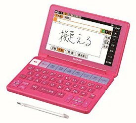 【中古】シャープ カラー電子辞書 音声対応/タイプライターキー配列 ピンク 9jupf8b