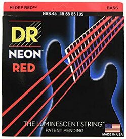 【中古】【非常に良い】DR ベース弦 NEON ニッケルメッキ レッド カラー コーテッド .045-.105 NRB-45 9jupf8b