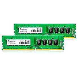 【中古】ADATA DDR4-2666MHz CL19 288Pin Unbuffered DIMM デスクトップPC用 メモリ 8GB×2枚 AD4U266638G19-D mxn26g8