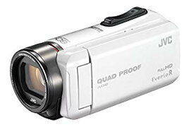 【中古】JVC ビデオカメラ Everio R 防水5m 防塵仕様 耐低温 耐衝撃 内蔵メモリー32GB パールホワイト GZ-R400-W ggw725x