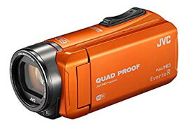 【中古】JVC ビデオカメラ Everio R 防水5m 防塵仕様 Wi-Fi対応 内蔵メモリー64GB オレンジ GZ-RX600-D ggw725x