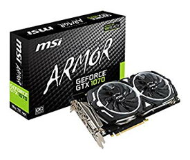 【中古】(未使用・未開封品)　MSI ARMOR 2X デュアルファン搭載 GeForce GTX 1070 グラフィックボード GEFORCE GTX 1070 ARMOR 8G OC 0pbj0lf