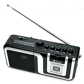 【中古】【非常に良い】【st-056】 Touch AM/FMラジオ カセットレコーダー プレーヤー (ブラック) ggw725x