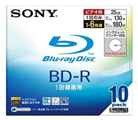 【中古】【非常に良い】SONY ビデオ用BD-R 追記型 片面1層25GB 6倍速 プリンタブル 10枚P 10BNR1VBPS6