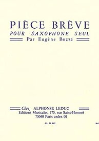 【中古】ボザ : ピース・ブレーヴ (サクソフォン、ピアノ) ルデュック出版