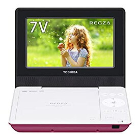 【中古】東芝 7型ポータブルDVDプレーヤーピンクCPRM対応TOSHIBA REGZA レグザポータブルプレーヤー SD-P710SP