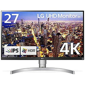 【中古】LG モニター ディスプレイ 27UK650-W 27インチ/4K/HDR10対応(標準輝度:350cd/)/IPS非光沢/HDMI×2、DisplayPort/高さ調節、ピボット対応