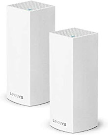 【中古】(未使用・未開封品)Linksys Wi-Fi 5 ルーター 無線LAN メッシュ対応 トライバンド AC2200 (867 + 867 + 400 Mbps) WHW0301 × 2台セット WHW0302-JP-A