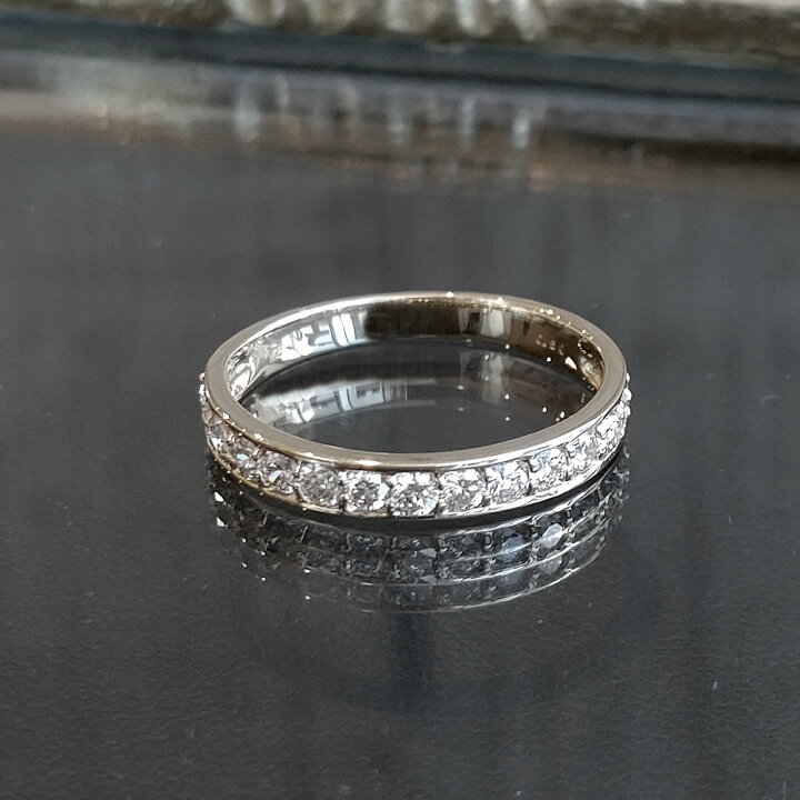 楽天市場】Pt / K18YG ダイアモンド 0.5ct ハーフエタニティリング 