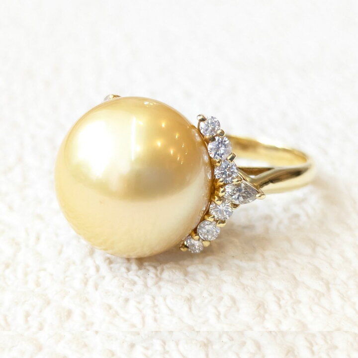 楽天市場】【アウトレット】K18イエローゴールド白蝶ゴールデンパール  