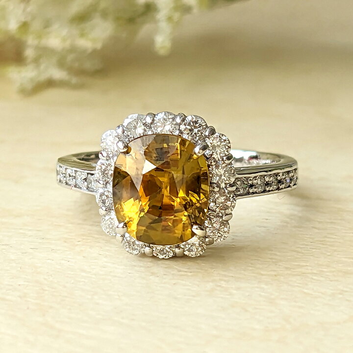 楽天市場】Pt950 スフェーン ダイヤモンド リングPt プラチナ Platinum  