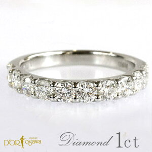プラチナ ダイヤモンド 1カラット ハーフ エタニティ リング GracePt900 pt ダイヤモンドジュエリー 指輪 ダイヤリング エタニティ 1ct 1.0ct 4月 誕生石 diamond 10石ダイヤ 結婚10周年 スイートテン