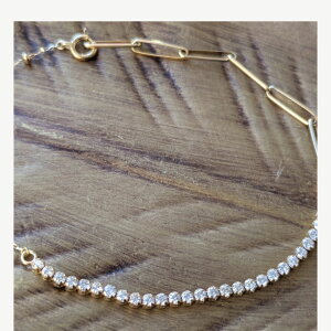 K18�C�G���[�S�[���h or �v���`�i�_�C�������h �u���X���b�g�������� ���{�� �S�[���h �e�j�X�u���X 18K 18�� K18YG Gold �� Pt850 Platinum Pt900 ���� �V�R�_�C�� Diamond ���f�B�[�X �����A�����M�[�Ή� 