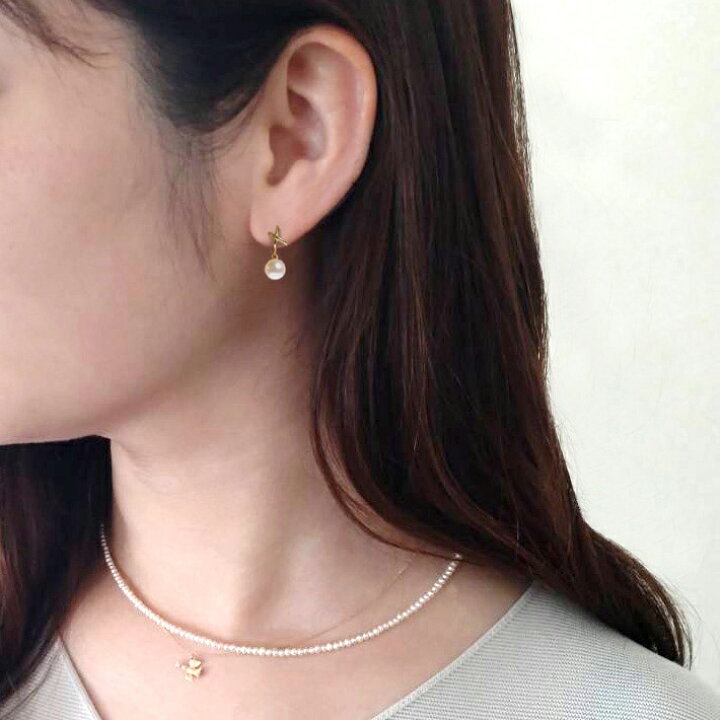 楽天市場】【最短翌日お届け】k18YG アコヤ真珠 ピアス k18 18K 18金 