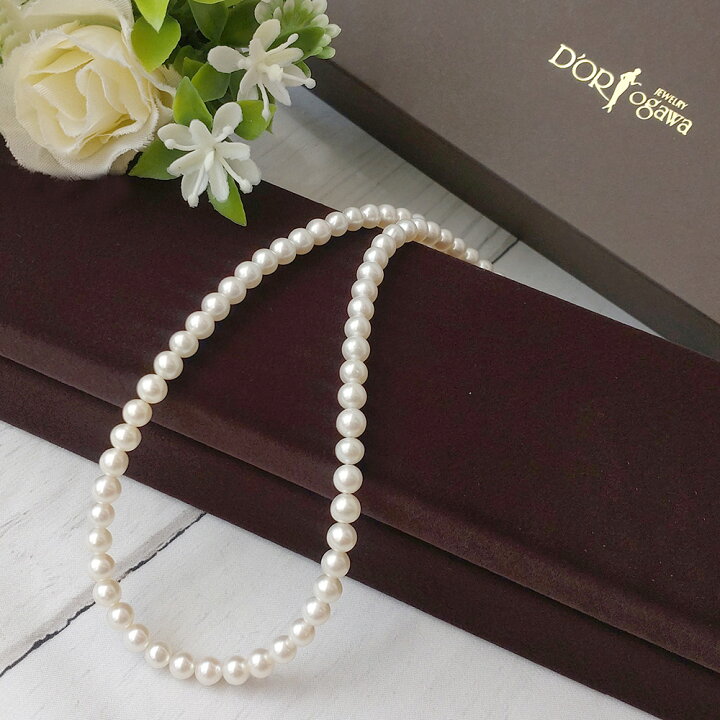 楽天市場】シルバー 淡水パール 4.5mm～5.5mm ネックレス ~muguet 
