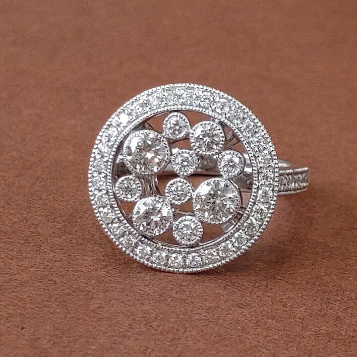 楽天市場】k18WG ダイヤモンドリング 12号 ダイアモンド リング 0.97ct 