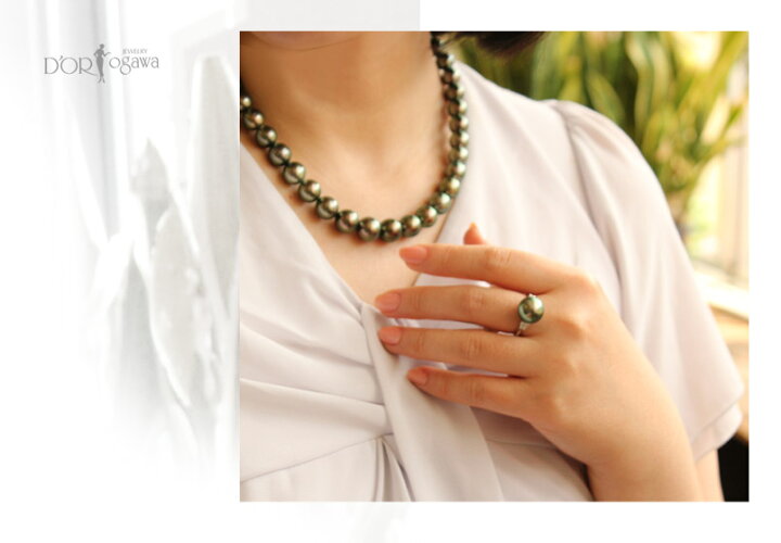 楽天市場】【アウトレット】Pt900 黒蝶パール ・ダイヤモンド リング  