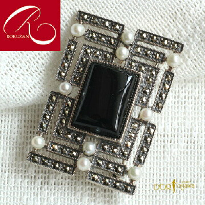 楽天市場】【碌山】 シルバー オニキス ブローチ&ペンダントトップ  