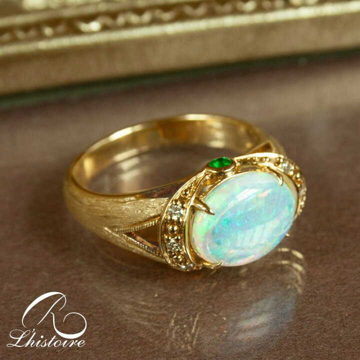 楽天市場】【碌山 】リストワール k18YG k10YG オパール リング  