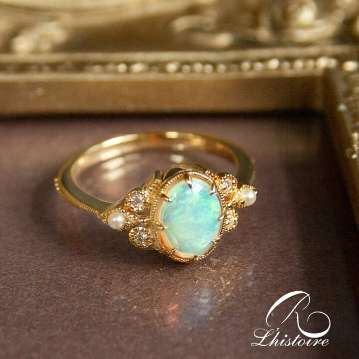 楽天市場】【碌山 】リストワール k18YG k10YG オパール リング  