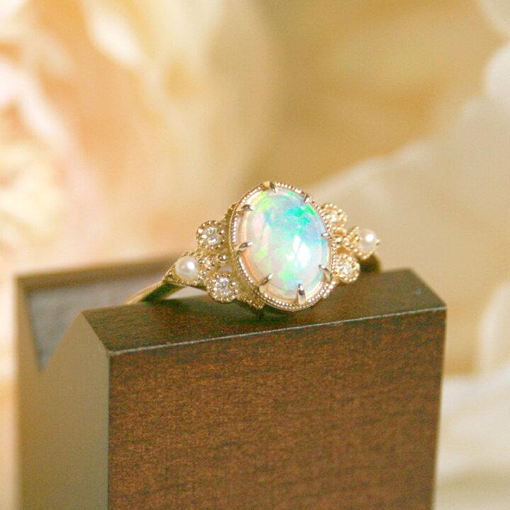 楽天市場】【碌山 】リストワール k18YG k10YG オパール リング  