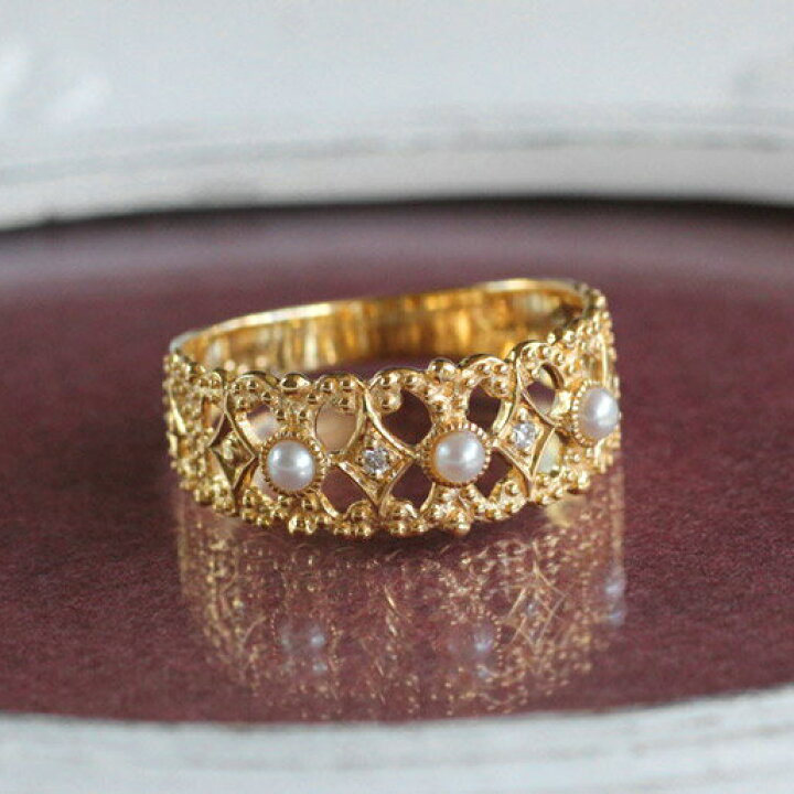 楽天市場】【碌山 】リストワール k18YG k10YG リング アンティーク  