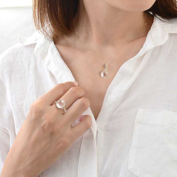 楽天市場】【碌山 】シルバー 天然クリスタル シルバー リング本水晶 