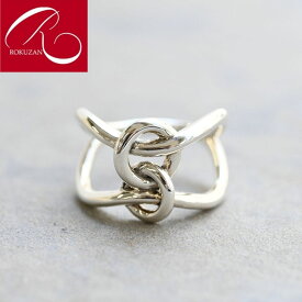 【碌山】シルバー ノット デザイン ワイド リング碌山 Rokuzan ロクザン SV925 silver シルバージュエリー アンティークジュエリー アクセサリー アンティーク調 地金 メタル ジュエリー 指輪 トラベルジュエリー 海外発送
