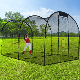 野球バッティングゲージ　野球ネット 野球ゲージ　防球　持ち運び可能　キャリーバッグ付き　3mx3mx5m