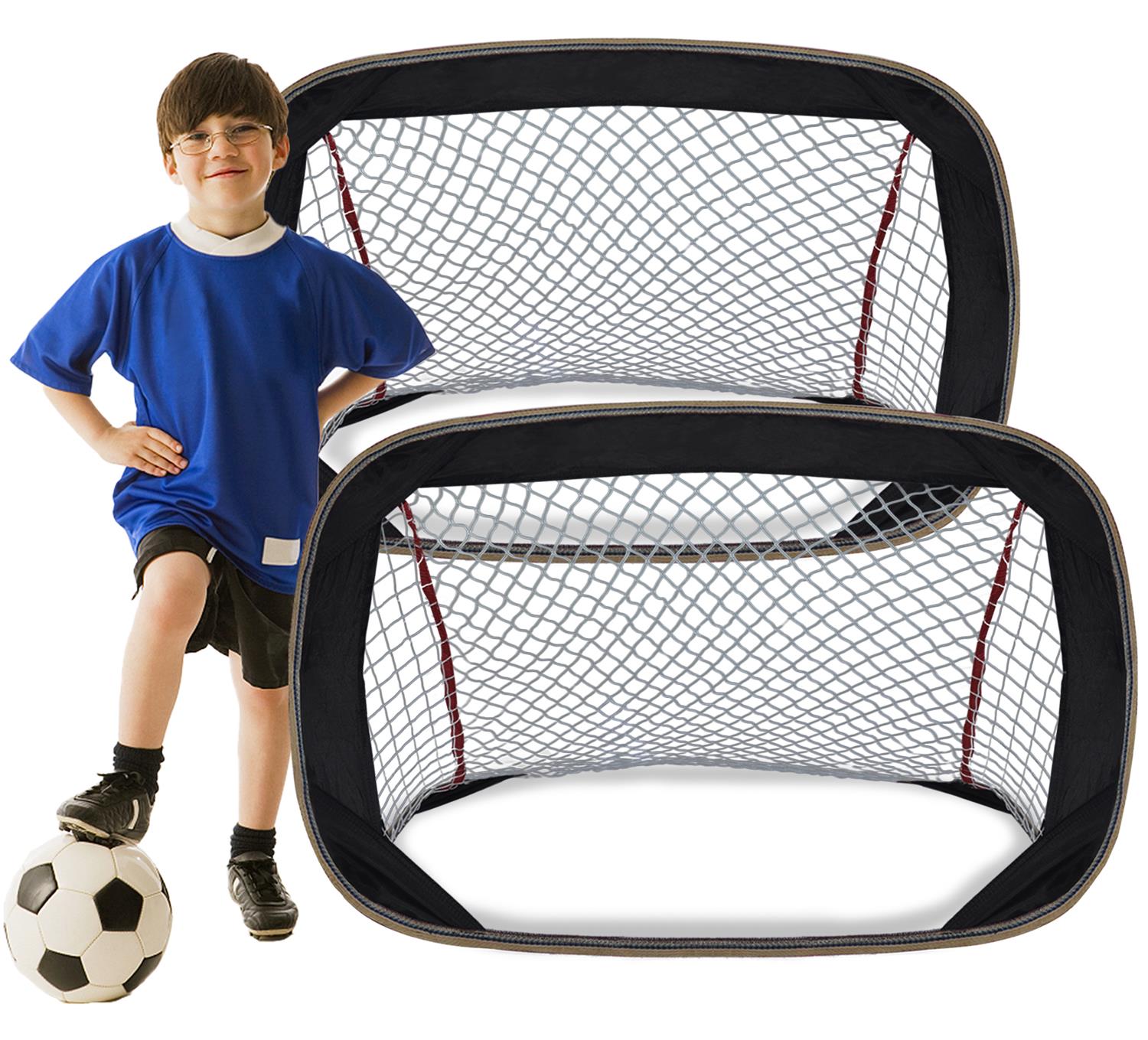 サッカーゴール　サッカーネット　ミニサッカーゴール　折りたたみ式　2個セット　サッカーゲーム用ネット　子供向け　88x62x62cm