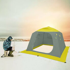 ワカサギ釣りテント　フィッシングテント　4人用　ワンタッチ　設営簡単　235x235cm