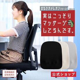 【公式通販】実はこっそりマッサージしてるんです。 まるでカメレオンシリーズ KSM-2401 ｜ マッサージ機 マッサージ器 マッサージャー 電動マッサージ 小型 軽量 コンパクト 背中 腰痛 シート チェア 座椅子 イス もみほぐし プレゼント クッション 座ったまま ドウシシャ