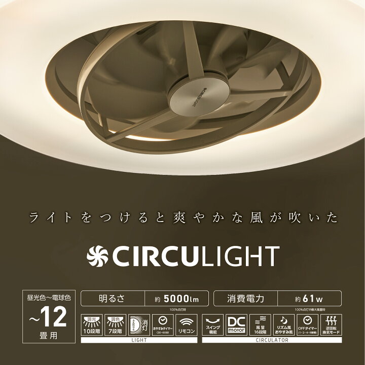 楽天市場】【公式通販】節電 CIRCULIGHT サーキュライト シーリング 