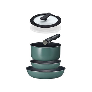 �_�|�C���g10�{�^�y�����ʔ́zevercook GREEN �G�o�[�N�b�N �O���[�� IH�Ή� ���E�� �Z�b�g 4�_ 6�_ EFGST4 EFGST6�b evercook GREEN ���E�� �t���C�p���Z�b�g LOW PFAS ����肪���� IH�Ή� �h�E�V�V������