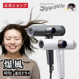 【ポイント2倍】【公式通販】ゴリラのひとふき ドライヤー 大風量 速乾 時短 送料無料 マイナスイオン 軽量 高速ドライヤー ヘアドライヤー 美容家電 ヘアケア 温冷自動切換 ドウシシャ ゴリラ
