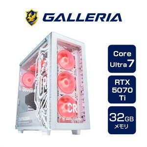 �K�����A �Q�[�~���OPC �f�X�N�g�b�v�p�\�R�� Core Ultra 7 265F RTX 5070 Ti ������ 32GB / SSD 1TB Windows 11 Home GALLERIA CRA7C-R57T Crazy Raccoon �R���{���f�� 17865-4386