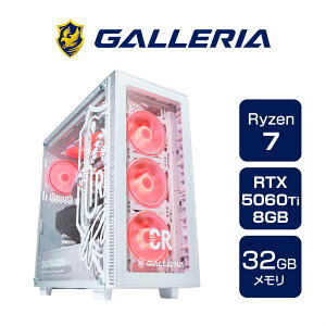 �K�����A �Q�[�~���OPC �f�X�N�g�b�v�p�\�R�� Ryzen 7 7800X3D RTX 5060 Ti ������ 32GB / SSD 1TB Windows 11 Home GALLERIA CRA7R-R56T 7800X3D���� Crazy Raccoon �R���{���f�� 17961-4381