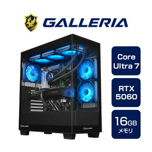 �K�����A �Q�[�~���OPC �f�X�N�g�b�v�p�\�R�� Core Ultra 7 265F RTX 5060 ������ 16GB / SSD 1TB Windows 11 Home GALLERIA FPC7A-R56-B 19741-4961