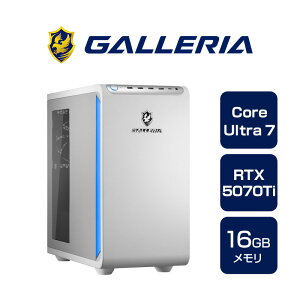 �K�����A �Q�[�~���OPC �f�X�N�g�b�v�p�\�R�� Core Ultra 7 265F RTX 5070 Ti ������ 16GB / SSD 500GB Windows 11 Home GALLERIA XPC7M-R57T-WL 19994-5092