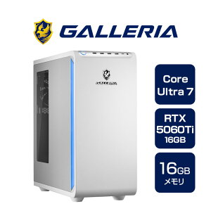�K�����A �Q�[�~���OPC �f�X�N�g�b�v�p�\�R�� Core Ultra 7 265F RTX 5060 Ti ������ 16GB / SSD 1TB Windows 11 Home GALLERIA XPC7A-R56T16G-WL 20119-4940