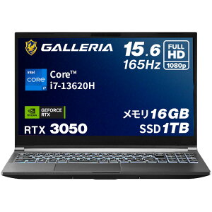 �K�����A �Q�[�~���O�m�[�gPC �m�[�g�p�\�R�� Core i7-13620H RTX 3050 ������ 16GB / SSD 1TB Windows 11 Home 15.6�C���` 165Hz GALLERIA RL7C-R35-5N 20300-3423