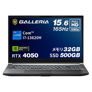 �K�����A �Q�[�~���O�m�[�gPC �m�[�g�p�\�R�� Core i7-13620H RTX 4050 ������ 32GB / SSD 500GB Windows 11 Home 15.6�C���` 165Hz GALLERIA RL7C-R45-5N 20319-3406